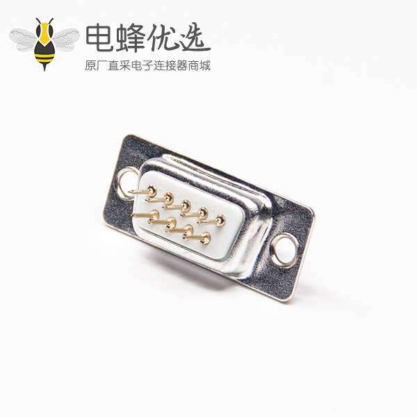D-sub 9PIN 母座白胶冲针180度插板 X4