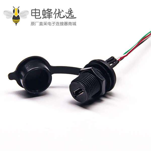 防水USB AF接头带线防水Micro USB接线芯5p