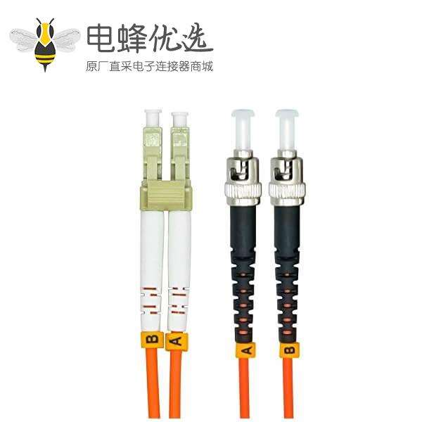 光纤跳线生产厂家专供LC转ST双工多模50/125&mu;m OM2 3米