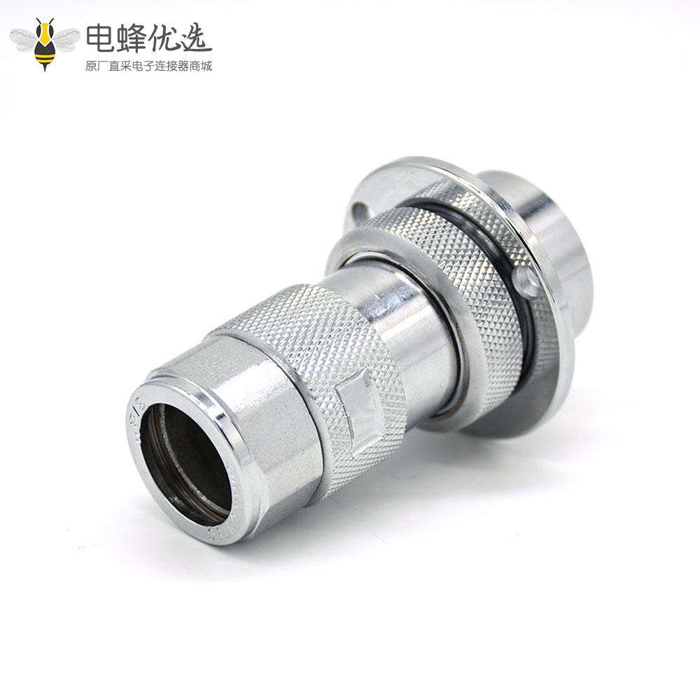 插头插座连接器GX30 三芯母头和公座法兰安装接线