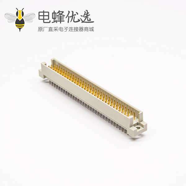 DIN41612欧式插座 节距2.54 96芯（A+B+C）180度直插 公头插孔式接PCB板安装
