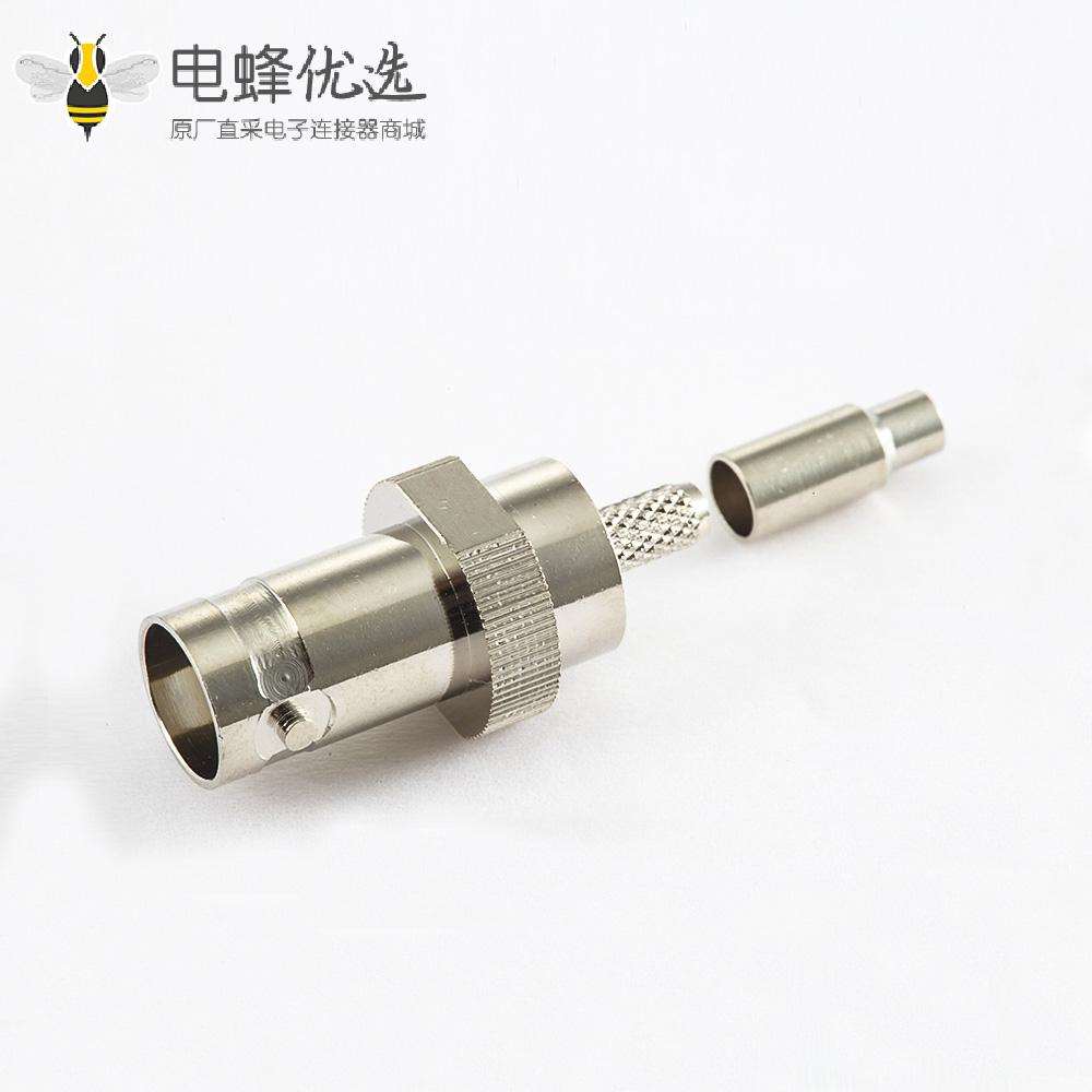RG179BNC连接器RG179/1.5C-2V75&Omega;母头直式接线压接