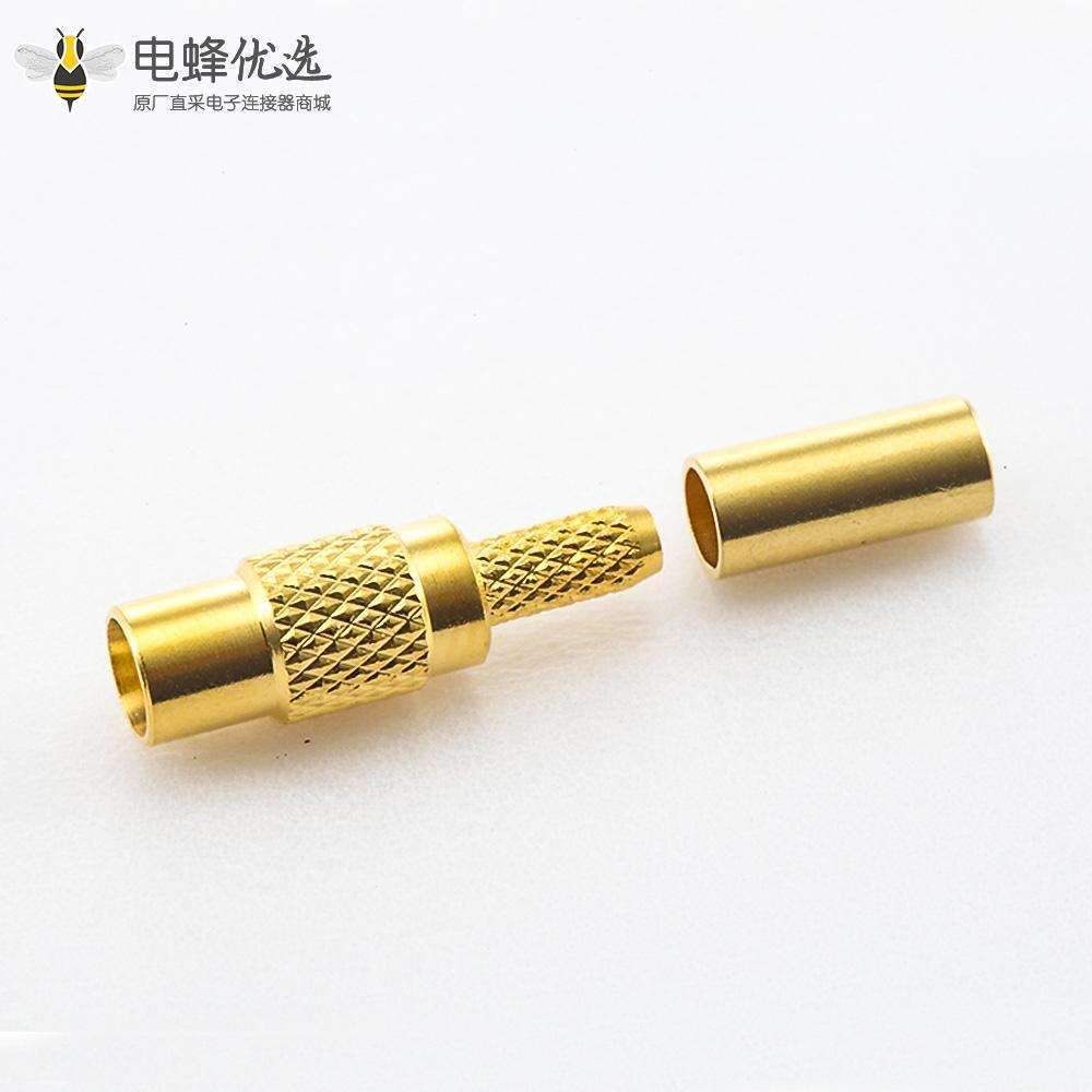 压接型MCX连接器母头直式RG174 / RG316接线