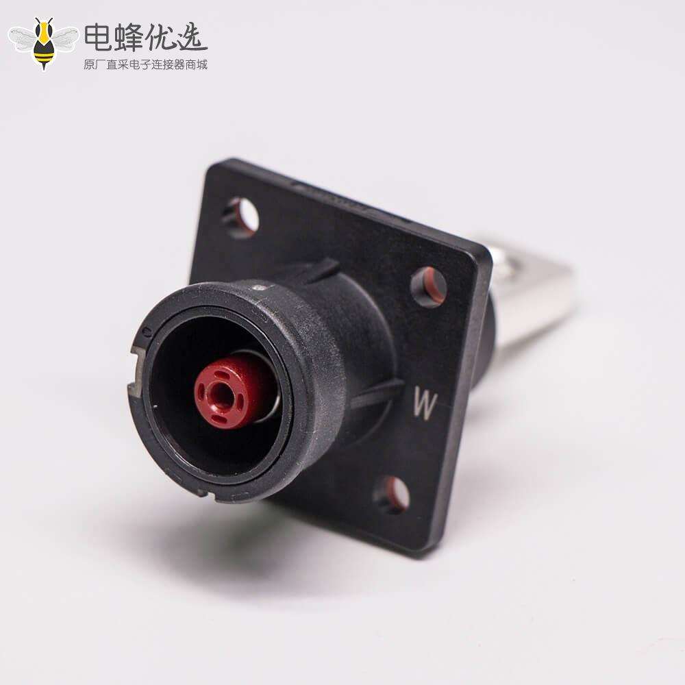 高压大电流连接器弯式8mm黑色插头插座一套对接款250A