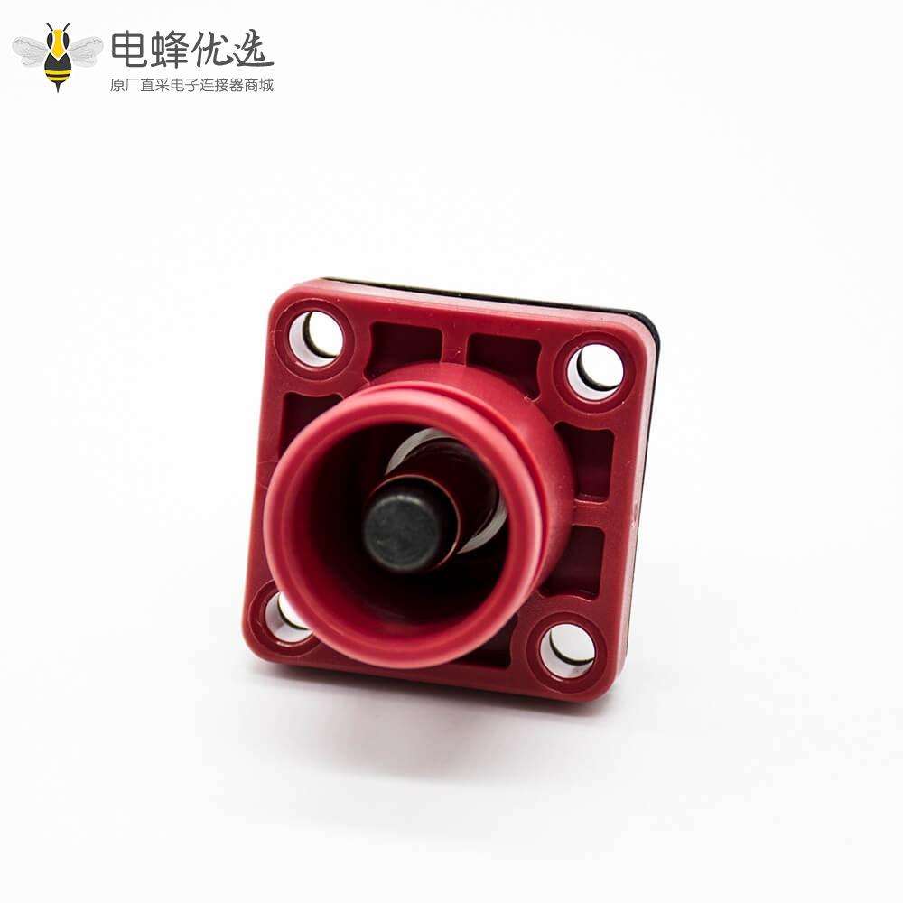 电池储能连接器12mm红色弯式插头和插座250A带孔铜牌防水IP65