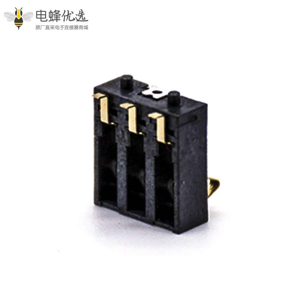 3芯连接器间距3.0塑高10.0H手机锂电池座连接器