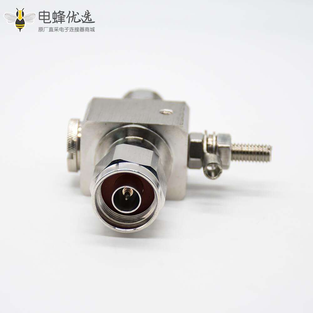 N头避雷器IP67N公头转N母头180&deg;RF射频同轴连接器镀镍