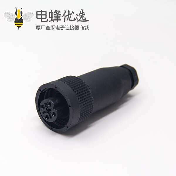 塑料航空插头RD24 J10防水直式4芯母头传感器连接器不带屏蔽