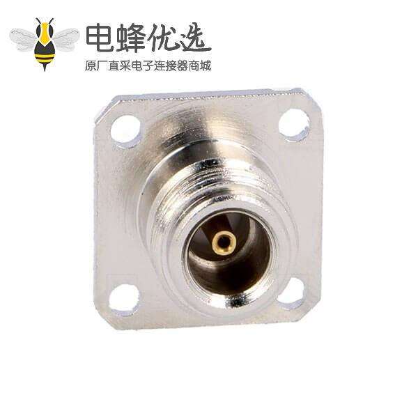 N型母头直式焊接面板安装连接器
