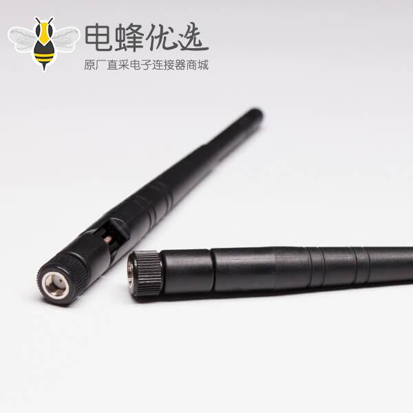 棒状wifi天线2.4G 3DBI黑色大s天线4+2圈配SMA接口