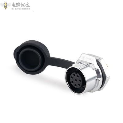 LP-12-8芯螺母座全金属微小型圆形航空插头插座连接器