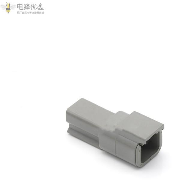 04-2P汽车连接器防水2芯PA接插件公母对接线束插头