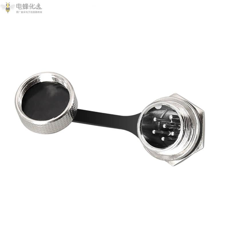焊线直式GX16-6芯航空连接器4A125V防水防尘插头插座IP67