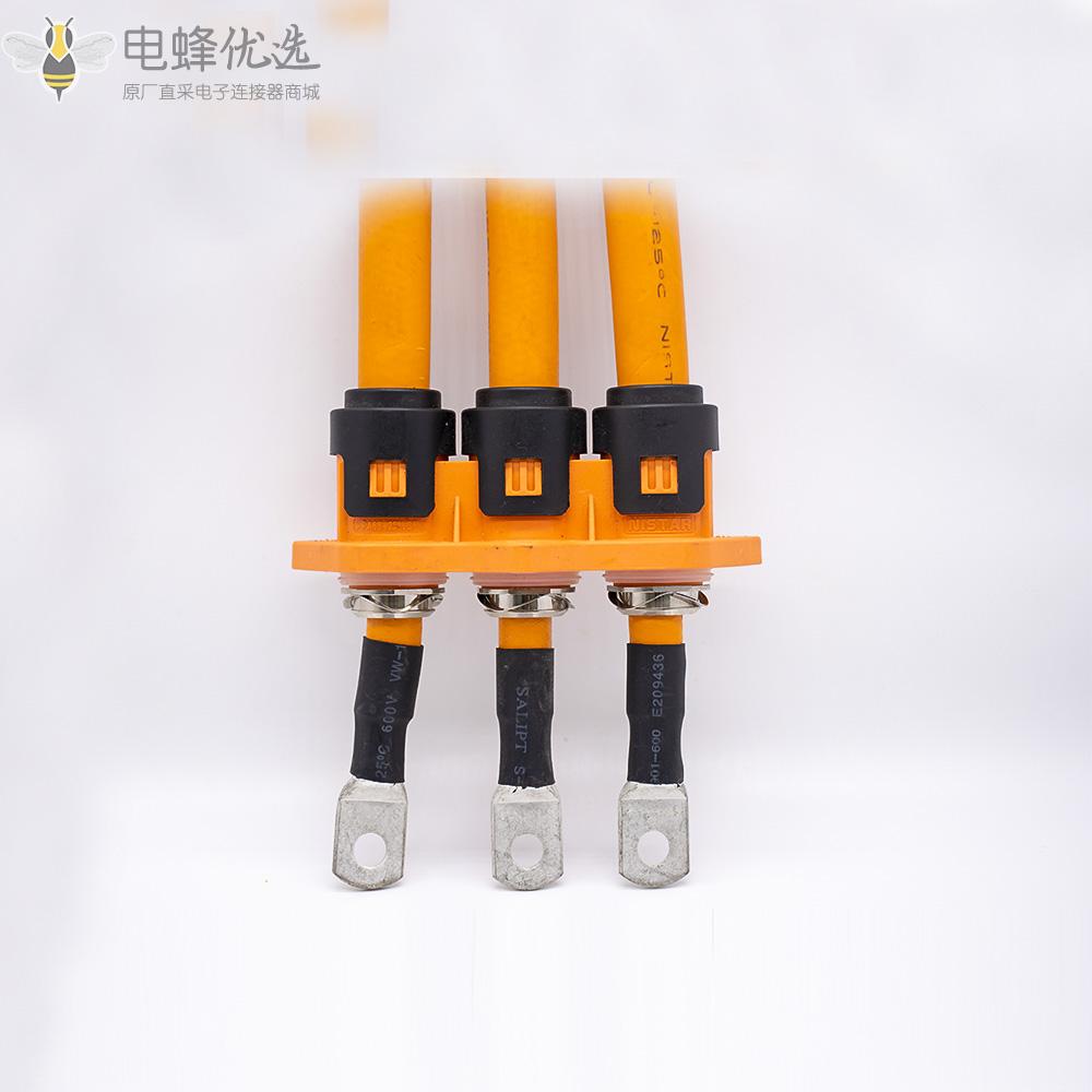 新能源汽车HVPT高压连接器3针塑料外壳接35mm&sup2;厂家定制