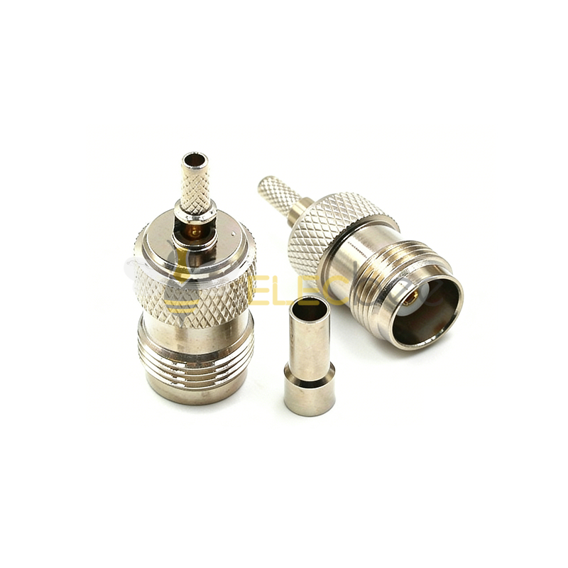 TNC-KY-1.5 母头射频连接器 全铜镀镍压接式 接RG316/RG174-1.5线