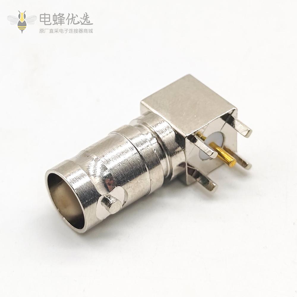 母头BNC连接器PCB安装弯式插孔50ohm